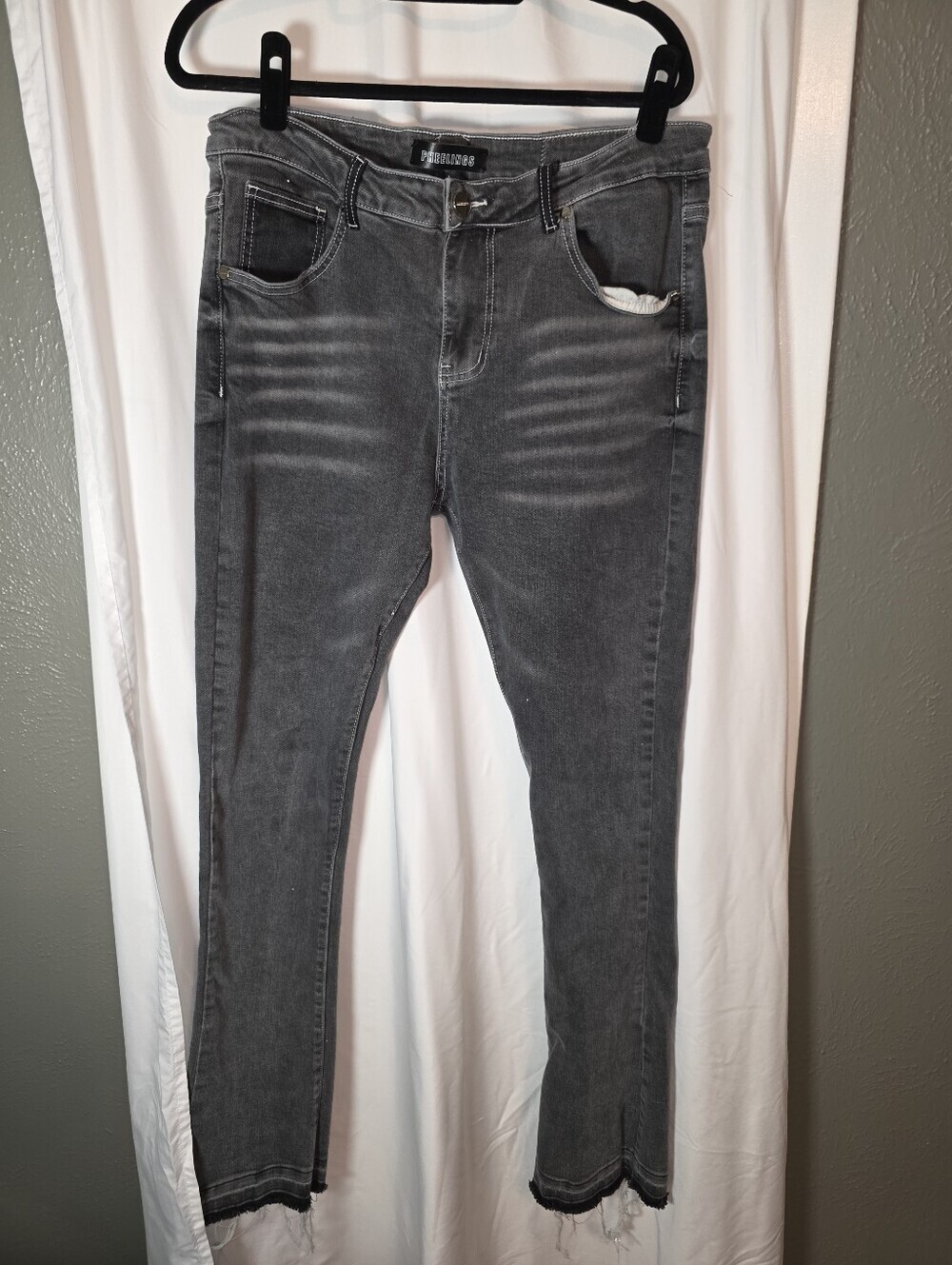 Pheelings Gray Distressed Comfort Stretch Denim Jeans - EUC Men's Size 36